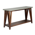 Alaterre Furniture Brookside 52"W Wood with Concrete-Coating Console/Media Table AWBS1470C